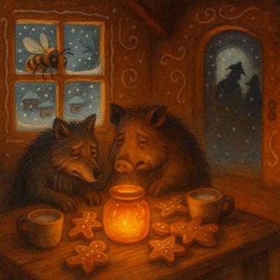 Hansel e Gretel - La Storia di Lupo e Cinghialessa. La trappola del miele [storia 1 - parte 2]