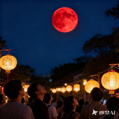 红月亮元宵夜现