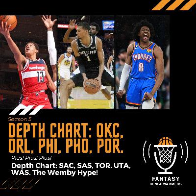 S05E09 - Depth Chart Look: OKC, ORL, PHI, PHO, POR, SAC, SAS, TOR, UTA, WAS.