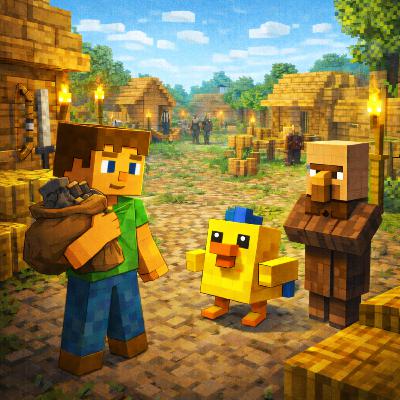 Chapter 39 – Trade and Tracks (Bedtime Story for Kids)| Karlik’s Minecraft Stories