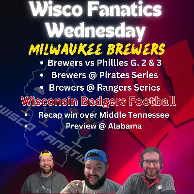 Brewers 4-4 week, Badgers 2-0 into Bama