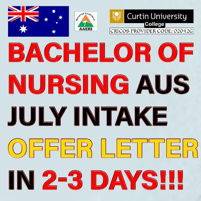 Bachelor of Nursing AUS July Intake | Offer Letter in 2-3 days!!!