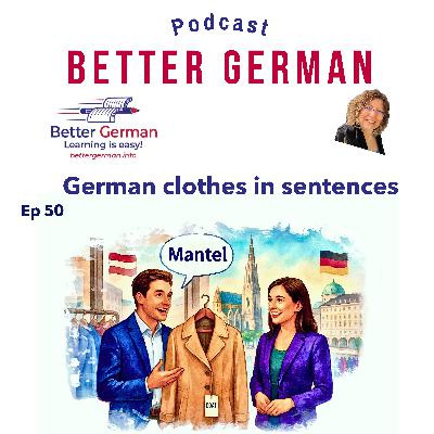 50 German Clothes Words and Simple Sentence Practice