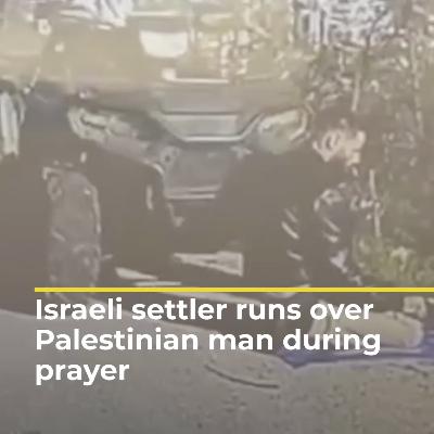 Israeli settler runs over Palestinian man praying near Ramallah | AJ #shorts