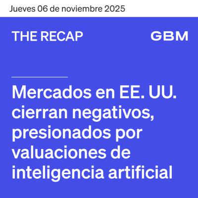 THE RECAP 06-11-25 | Mercados en EE. UU. cierran negativos, presionados por valuaciones de inteligencia artificial.