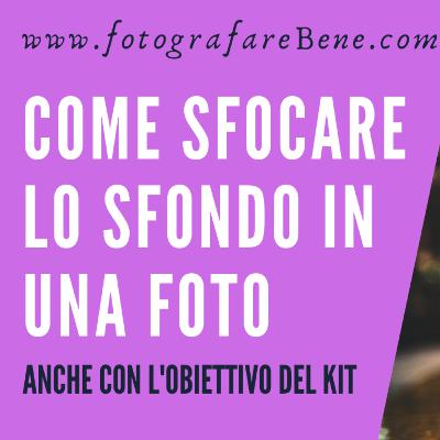 Come sfocare lo sfondo in una foto (anche con l'obiettivo del kit) - www.fotografarebene.com