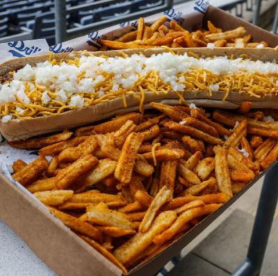 The adventure of eating a two-foot long, $32 hot dog