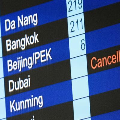 Number of cancelled Middle East flights increase