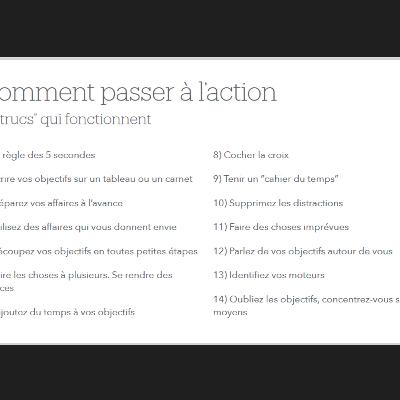 Comment passer à l'action : 14 "trucs" qui fonctionnent
