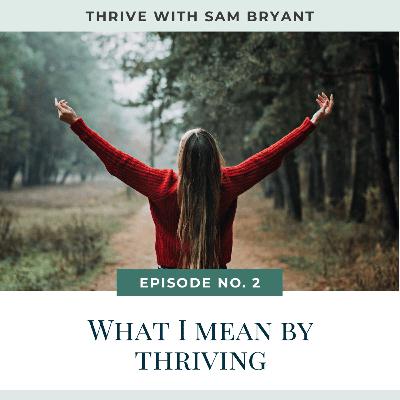What I Mean By Thriving