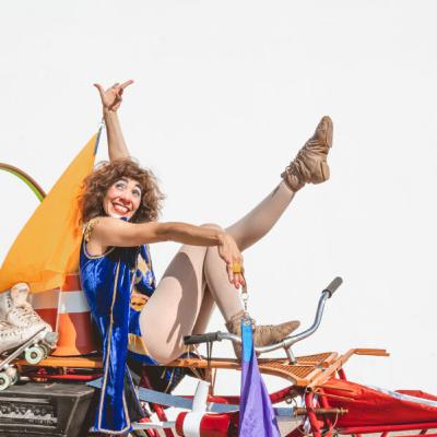 Palhaça Marmota em a Domadora de Bicicletas