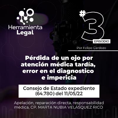 Pérdida de un ojo por atención médica tardía, error en el diagnostico e impericia