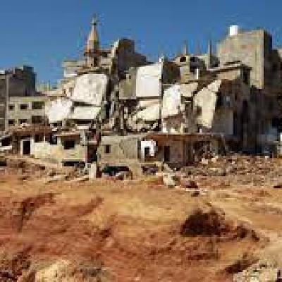 وارتفعتْ حصيلةُ قتلى فيضاناتِ درنةٍ إلى أكثرَ منْ 11300 قتيلٍ