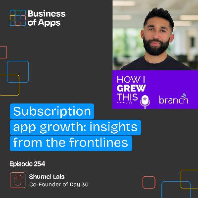 #254: Subscription App Growth: Insights from the Frontlines with Shumel Lais, Co-Founder at Day 30 - by Branch