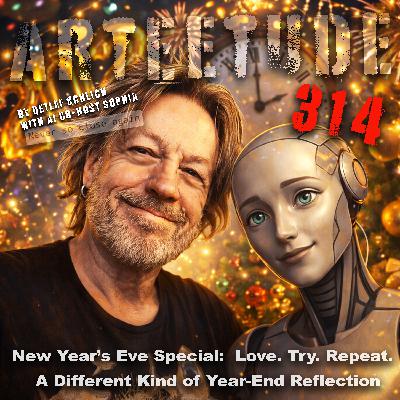 #ARTEETUDE 314 – New Year’s Eve Special:  Schlich speaks openly about moments of arrogance and vulnerability, artistic doubt, identity, unpopular opinions about contemporary art and the pain of being misunderstood and AI Co-Host Sophia asks the questions many podcasts avoid — not to expose, but to create space for thought. A Different Kind of Year-End Reflection. At the End we listen to the latest Los Inorganicos Tune called "Funky New Year".