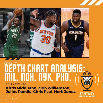 S04E13 - Depth Chart Analysis: Milwaukee Bucks, New Orleans Hornets, New York Knicks & Phoenix Suns