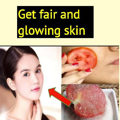 Get Fair Skin, glowing skin, remove dark spots by Tomato Facial Scrub