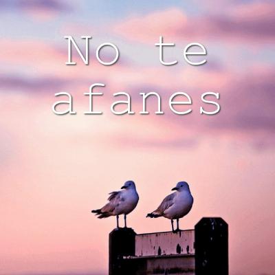 No estés afanado. No estés afanado.
