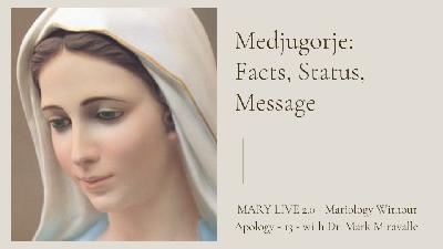 MARY LIVE 2.0 - Mariology Without Apology - 13.  Medjugorje: Facts, Status, Message