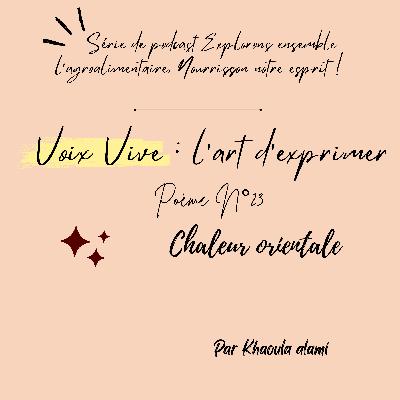 Poème N°23 : Chaleur Orientale !