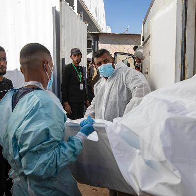 Palestinians trying to identify bodies of loved ones in Gaza