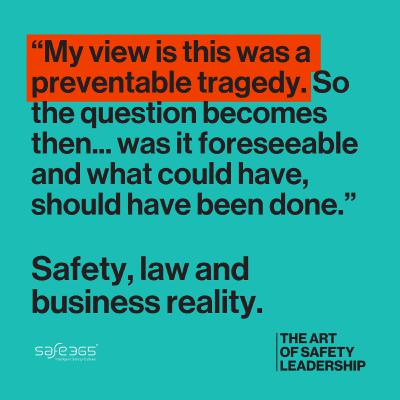 The Art of Safety Leadership: Navigating the intersection of safety, law, and business reality with Aaron Guilfoyle The Art of Safety Leadership: Navigating the intersection of safety, law, and business reality with Aaron Guilfoyle
