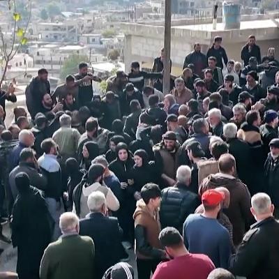 ‘Helicopters, artillery, tanks’: Syrians mourn victims of Israeli raid