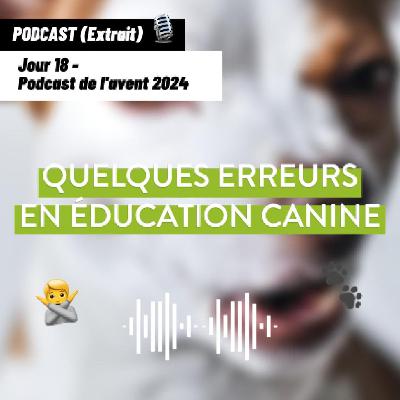 JOUR 18 - Quelques erreurs en éducation canine [Podcast de l'avent 🎄]