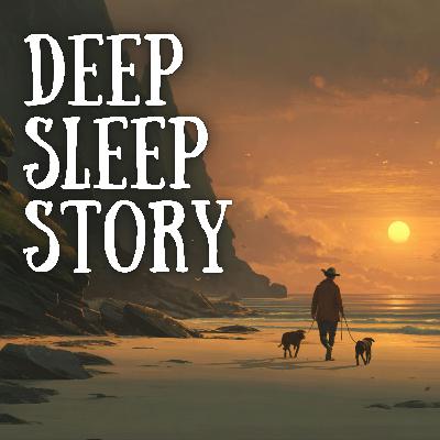A Sunset Beach Walk with My Dogs | Sleep Story with Ocean Waves