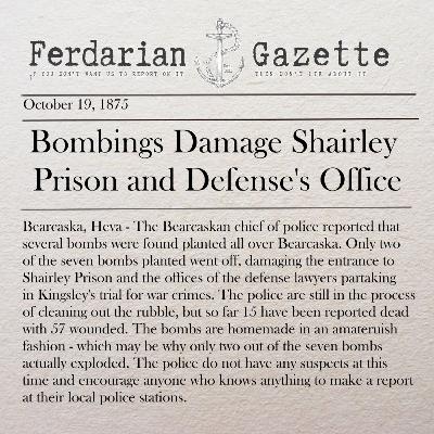 Episode 18 - Bombings Damage Shairley Prison and Defense's Office Episode 18 - Bombings Damage Shairley Prison and Defense's Office