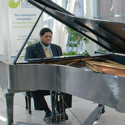 A recording of Leonard Cohen’s “Hallelujah,” performed by Herman Whitfield III on piano