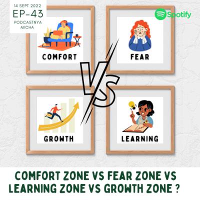 Episode 43: Comfort vs Fear vs Learning vs Growth Zone Episode 43: Comfort vs Fear vs Learning vs Growth Zone
