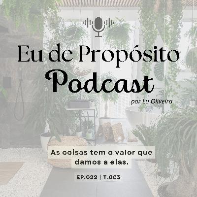 As coisas tem o valor que damos a elas - EP.022 | T.003