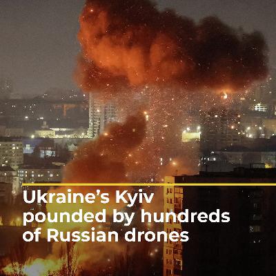 Ukraine’s Kyiv pounded by hundreds of Russian drones | #ajshorts