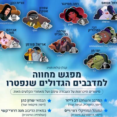 30 - מחווה למדבבים הגדולים שנפטרו: שלמה בר שביט, אברהם מור, נורית כהן, אריאל פורמן, רחל אטאס, עפרון אטקין, דבי בסרגליק, רמה מסינגר, יוני חן.