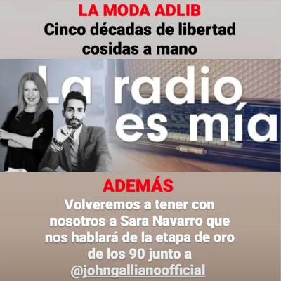 " LIFESTYLE by ANDÉS " - LA MODA ADLIB, CINCO DÉCADAS DE LIBERTAD COSIDAS A MANO - SARA NAVARRO Y JOHN GALLIANO, los años 90 de luz.