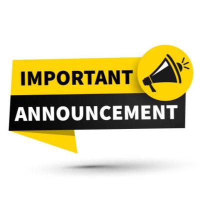 A special announcement A special announcement