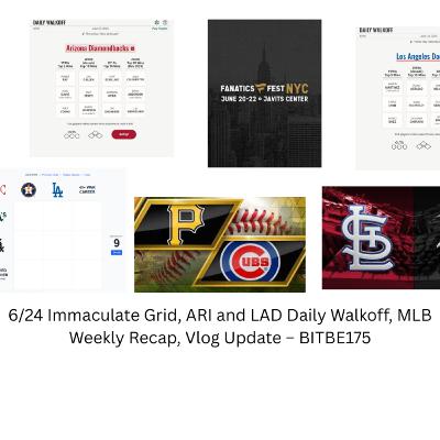 6/24 Immaculate Grid, ARI & LAD Daily Walkoff, MLB Weekly Recap, Vlog Update 6/24 Immaculate Grid, ARI & LAD Daily Walkoff, MLB Weekly Recap, Vlog Update