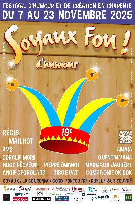 A partir de ce vendredi 7 novembre et jusqu’au 23, vivez la nouvelle édition du festival Soyaux Fou d’humour !