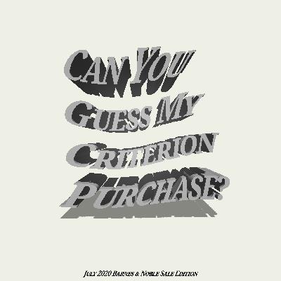 No Spine Special - Can You Guess My Criterion Purchase? Summer Sale 2021