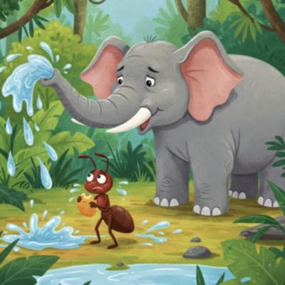Episode 109 – 'The Elephant and the Ant- A Lesson in Kindness' Episode 109 – 'The Elephant and the Ant- A Lesson in Kindness'