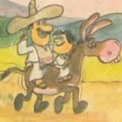 El señor, el niño y el burro El señor, el niño y el burro