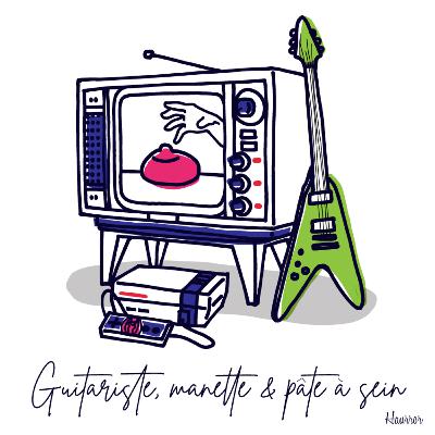 Guitariste, manette et pâte à sein