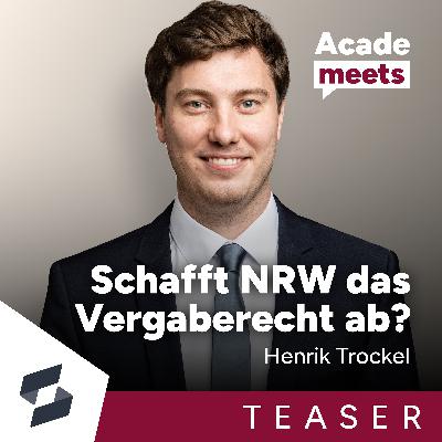 Trailer: Henrik Trockel – Schafft NRW das Vergaberecht ab?