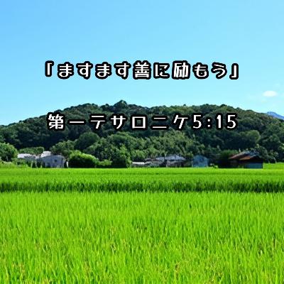 「ますます善に励もう」テサロニケ人への手紙第一５章１５節