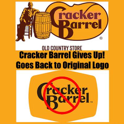 Cracker Barrel Gives Up! Goes Back to Original Logo!