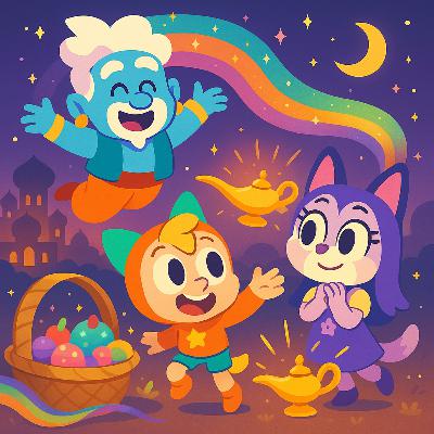Nuton & Lola With Alladin and the Magic Lamp That Lost Its Wishes - Relaxing Bedtime Stories for Kids