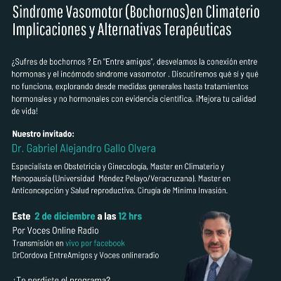 Sindrome Vasomotor (Bochornos) en Climaterio: Implicaciones y Alternativas Terapéuticas. Sindrome Vasomotor (Bochornos) en Climaterio: Implicaciones y Alternativas Terapéuticas.
