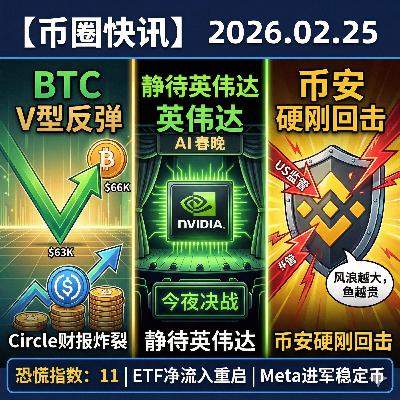 恐慌缓解BTC收复6.6万!Circle财报大爆发,Meta重返稳定币,全网屏息静待英伟达财报,币安强硬回击美参议员调查 恐慌缓解BTC收复6.6万!Circle财报大爆发,Meta重返稳定币,全网屏息静待英伟达财报,币安强硬回击美参议员调查