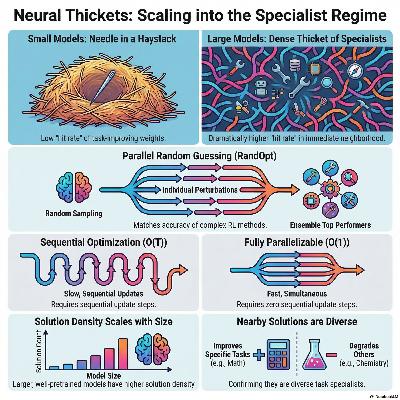 Neural Thickets: Diverse Task Experts Are Dense Around Pretrained Weights